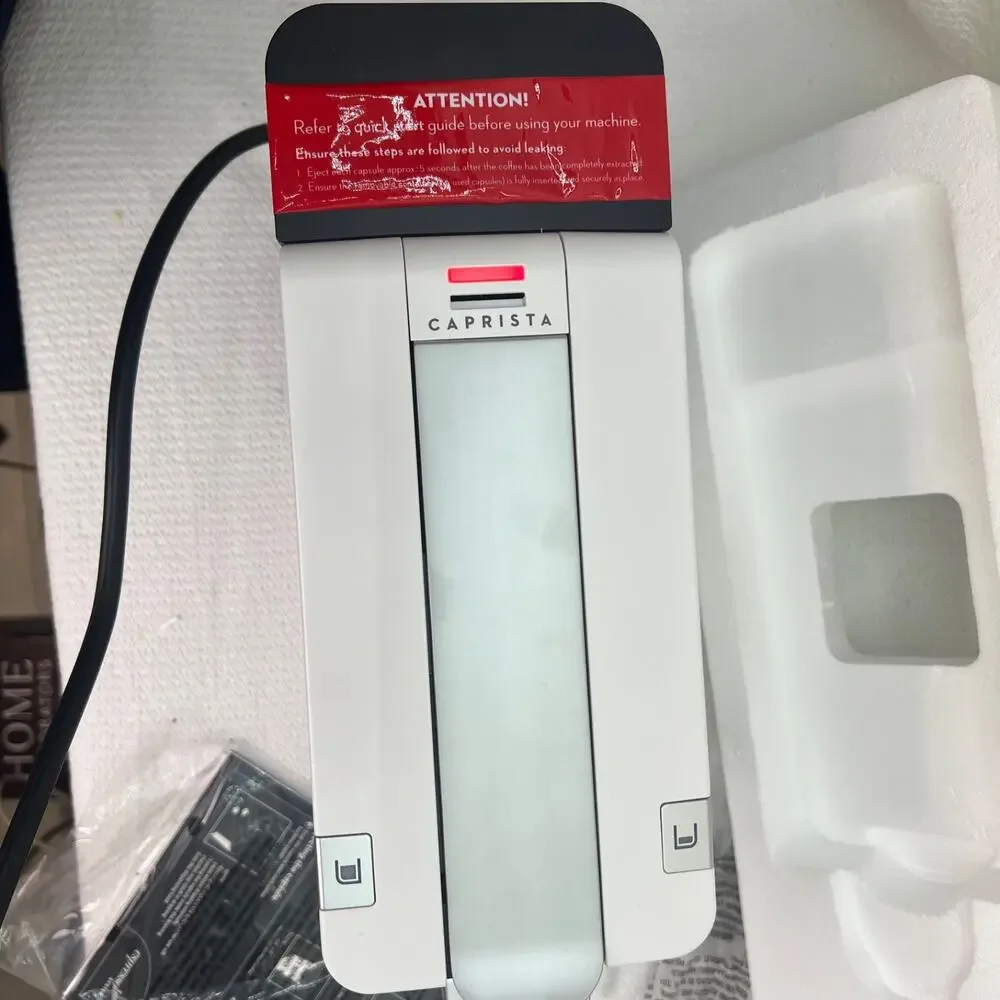 Espressotoria Caprista Capsule Espresso Machine White Open Box CMMCXSTCSM